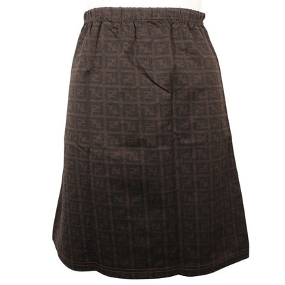 Fendi Zucca Nylon Brown Women's Mini Skirt