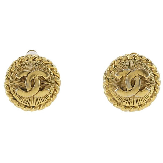 Chanel Coco Mark Vintage Gold Plated Ladies 16.0g Earring