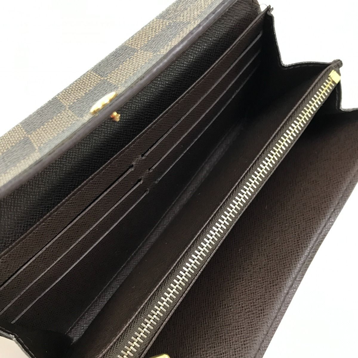 Louis Vuitton Long Wallet Damier Portefeuille Sarah N61734 Brown