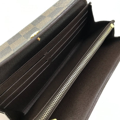 Louis Vuitton Long Wallet Damier Portefeuille Sarah N61734 Brown