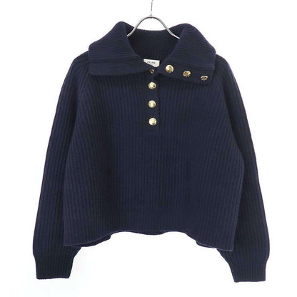 Celine Vareuse Sweater Wool Cashmere Valuse Knit Sweater 2ad0o274x.07ny Navy XS