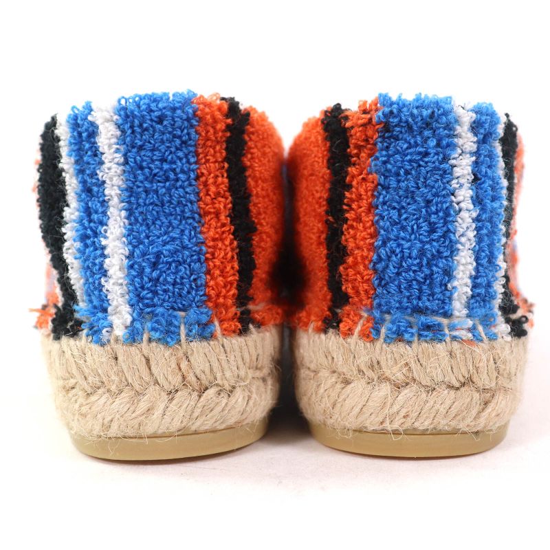 Prada 1s840m Terrycloth Triangle Logo Espadrilles Flat Shoes Slip-on Arancio 36