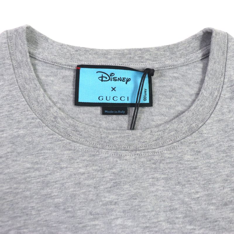 Gucci 548334 Flash Donald Duck Cotton Crew Neck Short Sleeve T-shirt Gray XXL