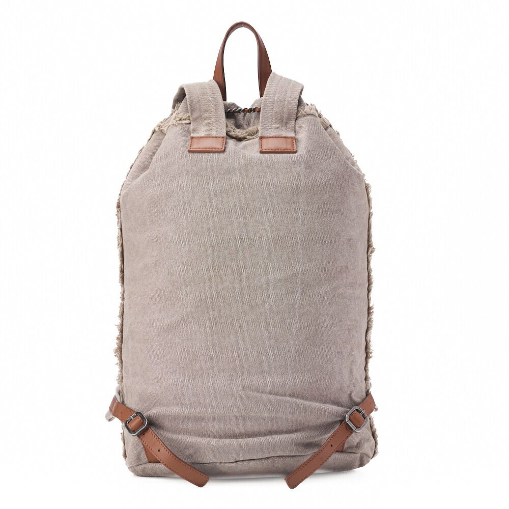 Chanel Sequined Drawstring Backpack With Striped Coco Charm Red (silver