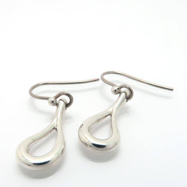 Tiffany & Co Open Tea Dos Lop Earrings 925 Silver Peretti Box Tiffany & Co T&co