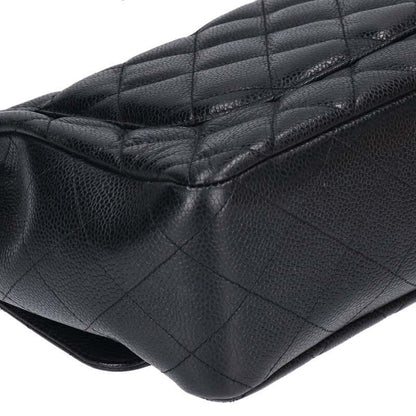 Chanel Deca Matelasse 30 Caviar Skin Single Flap Chain Shoulder Bag Women 30