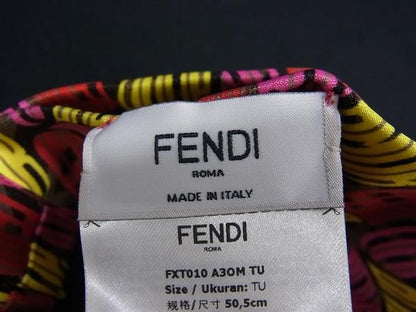 Fendi 100% Silk Allover Headband Hair Accessory Women's Multicolor