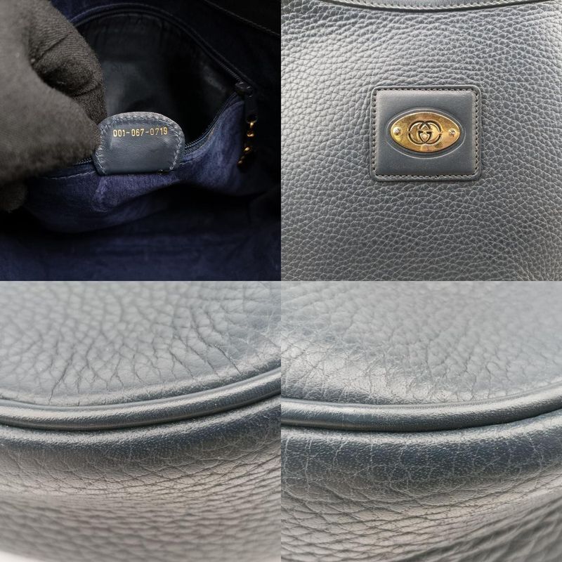Gucci Hobo Navy Leather 001-06