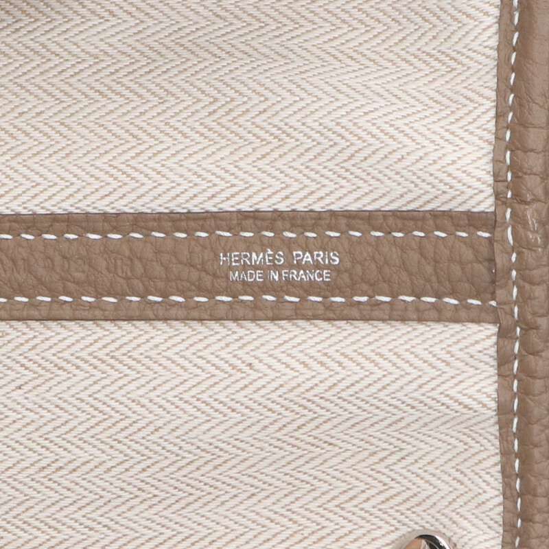 Hermes Garden Party PM Engraved W Negonda Etoupe Handbag Ladies PM