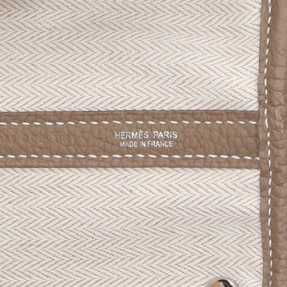 Hermes Garden Party PM Engraved W Negonda Etoupe Handbag Ladies PM
