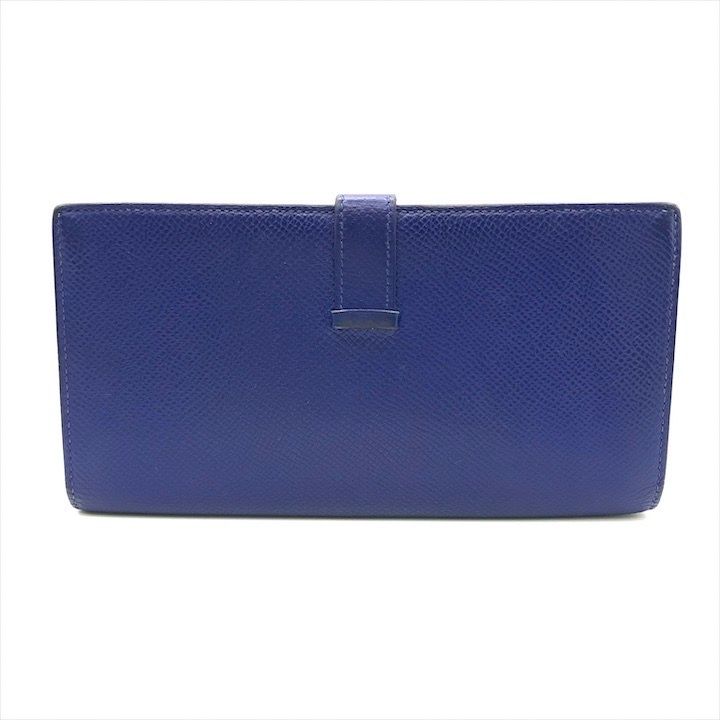 Hermes Epsom Bearn Souffle Blue Wallet Bifold