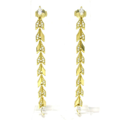 Tiffany & Co Earrings Victoria Vine Drop 18K Yellow Gold X Diamond Victoria /