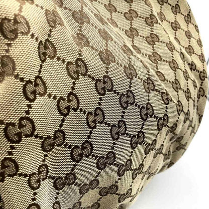 Gucci 203528 Tote Shoulder Bag GG Canvas Beige And Black Women Men Fashion