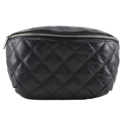 Chanel Matelasse Belt Bag Uniform Lambskin Black Women's Waist Bag