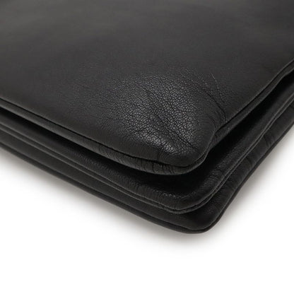 Celine Trio Small Shoulder Bag Shoulder Pouch Pochette Crossbody Leather Black