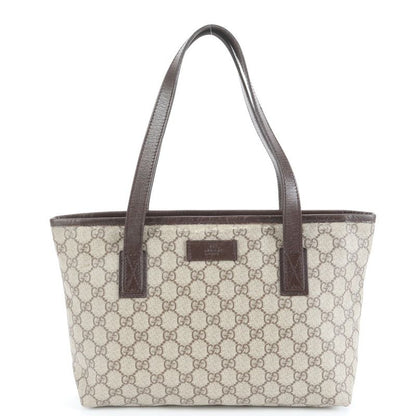 Gucci GG Supreme Leather Tote Bag Shoulder Hand Brown 181086 Women's ERE Cw47-2