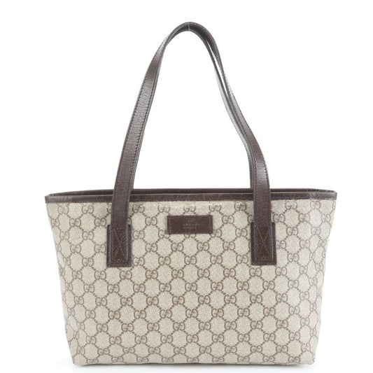Gucci GG Supreme Leather Tote Bag Shoulder Hand Brown 181086 Women's ERE Cw47-2