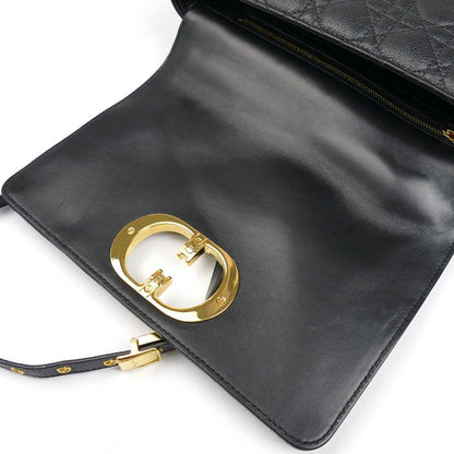 Christian DIOR Caro Medium Cannage Chain Shoulder Bag Black M9242uwhc_m900