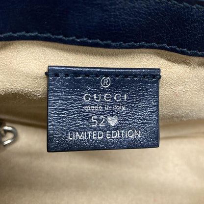 Gucci GG Marmont 661332 Red And Dark Navy Chain Shoulder Mini Bag Limited