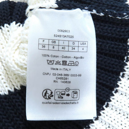 Christian DIOR 25SS 524s13a7025 100% Cotton Striped Sailor Collar Long Sleeve