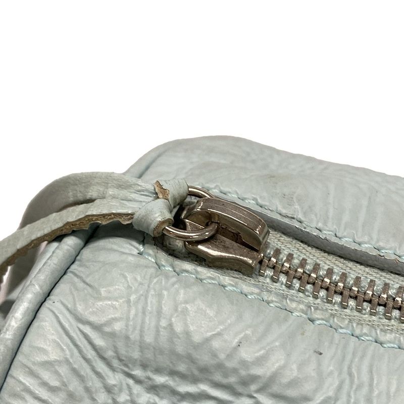 Balenciaga Handbag Classic Mini Twiggy 327103 Light Blue Coated Leather