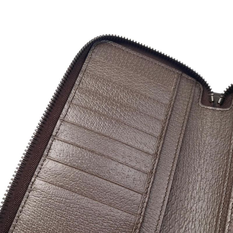 Gucci Bi-Fold Long Wallet Ophidia Zip-Around Wallet 838619 GG Pattern Double G