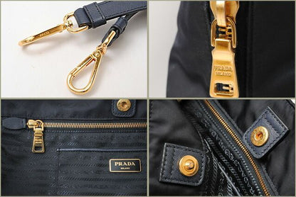 Prada Tote Bag Shoulder Bag Prada Nylon Blue 2-way With Strap
