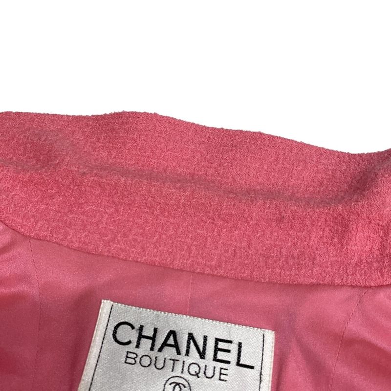 Chanel Jacket Size 36 S Ladies - P07349 Pink Long Sleeves / Coco Mark Buttons /