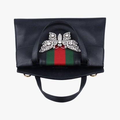 Gucci Crystal Butterfly Linea Totem Black X Green X Red X Multicolor Leather
