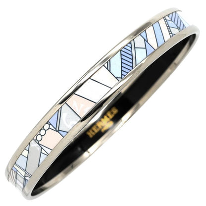 Hermes Bangle Emile PM Metal Cloisonne Multicolor and Silver Hardware