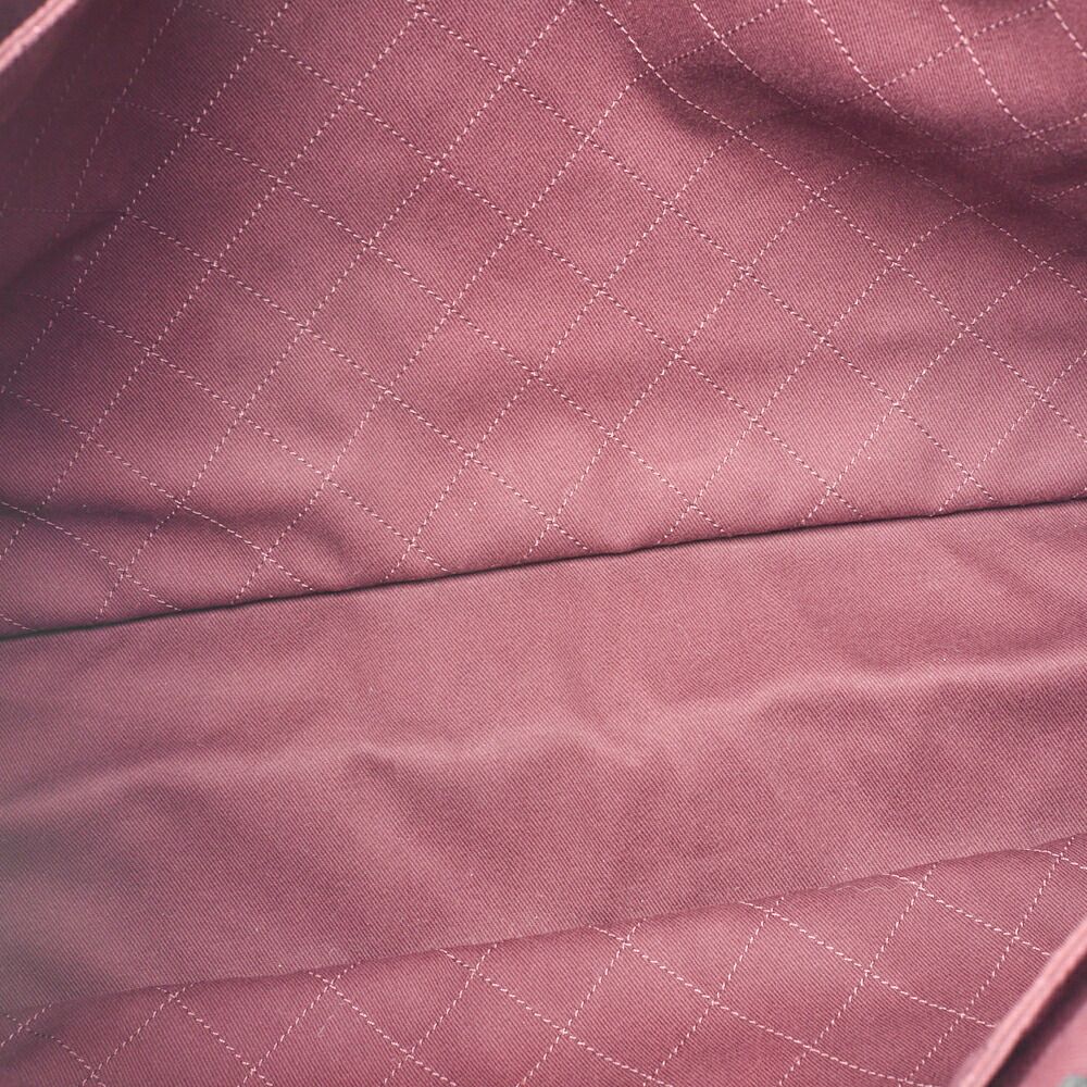 Chanel Tote Bag Coco Mark Canvas With Whistle Charm White And Black Silver