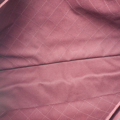 Chanel Tote Bag Coco Mark Canvas With Whistle Charm White And Black Silver