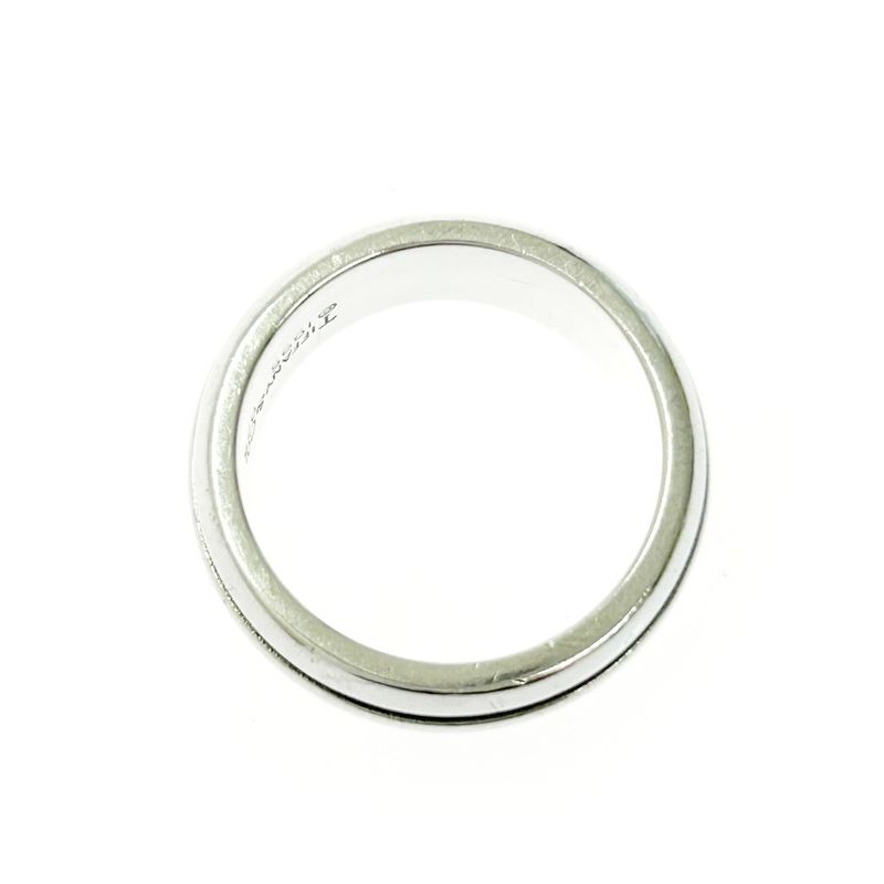 Tiffany & Co Silver Grooved Double Line Ring 9.4g 925 Engraved 434280 Ring