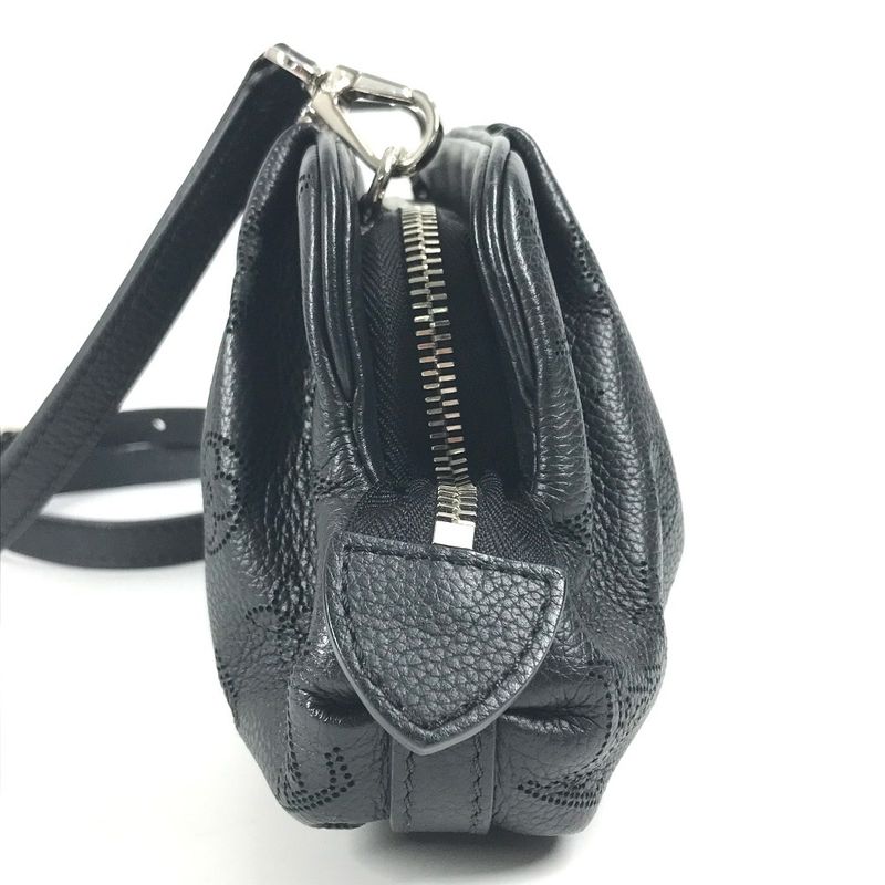 Louis Vuitton Shoulder Bag Scala Mini M80093 Monogram Mahina Leather Noir Black