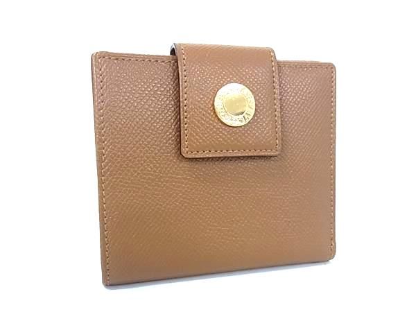 Bvlgari Leather Bifold Wallet Coin Purse Wallet Men's Women's Brown Fk7519
