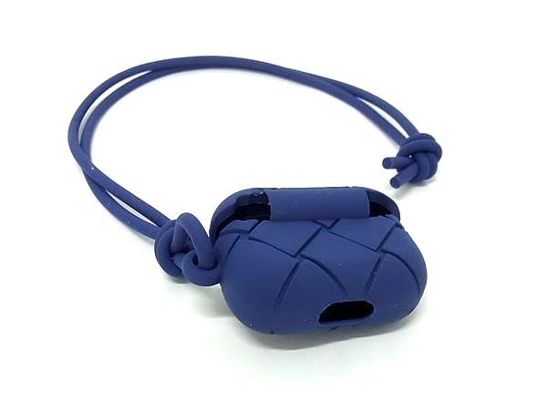 Bottega Veneta Intrecciato Rubber Airpods Case Airpods Case Navy