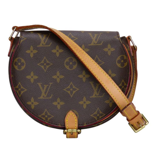 Louis Vuitton Shoulder Bag Tan Blanc M51179 Monogram Nubuck Brown Gold Hardware