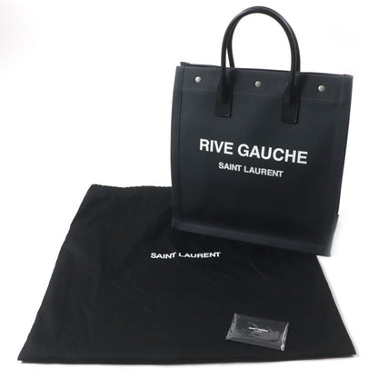  Saint Laurent Paris 632539 Rive Gauche N/S Canvas Leather Tote Bag Dark Gray