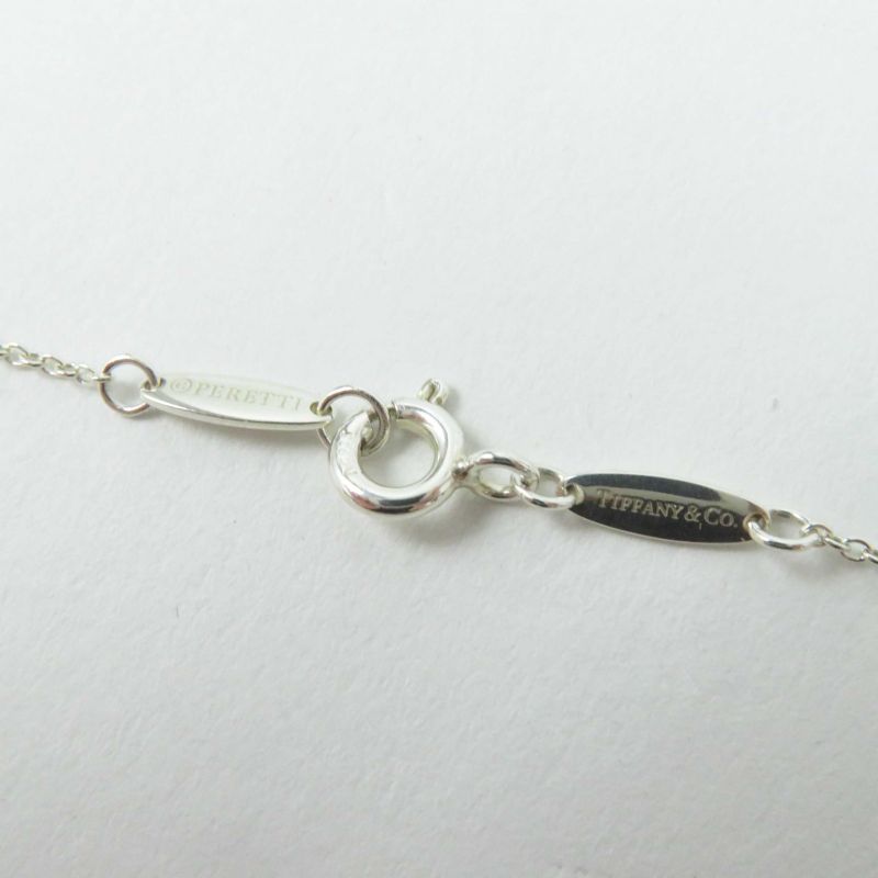 Tiffany & Co By-the-yard 0.05ct 1P Diamond Necklace Ag925 Silver Weight 1.5g