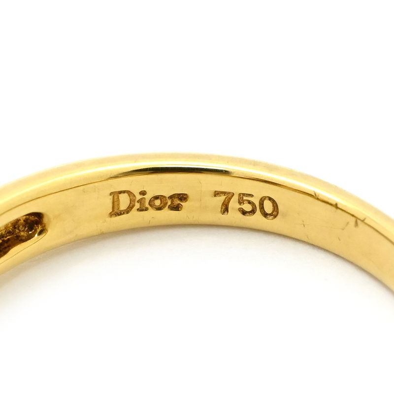 Christian Dior Ring Akoya Pearl Ring 18k Yellow Gold Pearl Yellow Gold Leaf