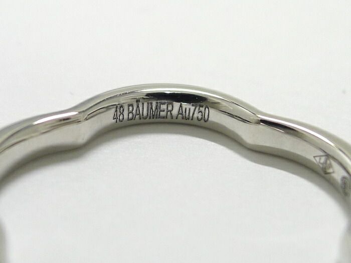 Chanel Camellia Ring 750wg 18K White Gold White Togo Old Diamond Size 48 Approx