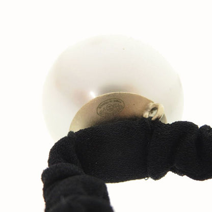 Chanel Coco Mark Hair Tie Chou Faux Pearl White Hair Accessory White 1563 Chanel