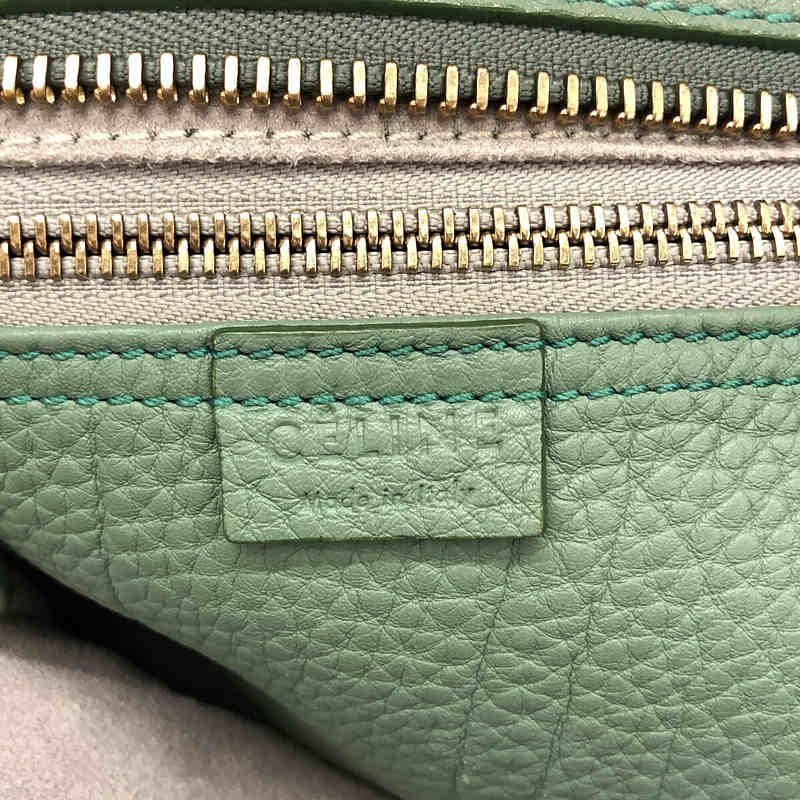 Celine - Luggage Micro Shopper Handbag - Green - Women's
