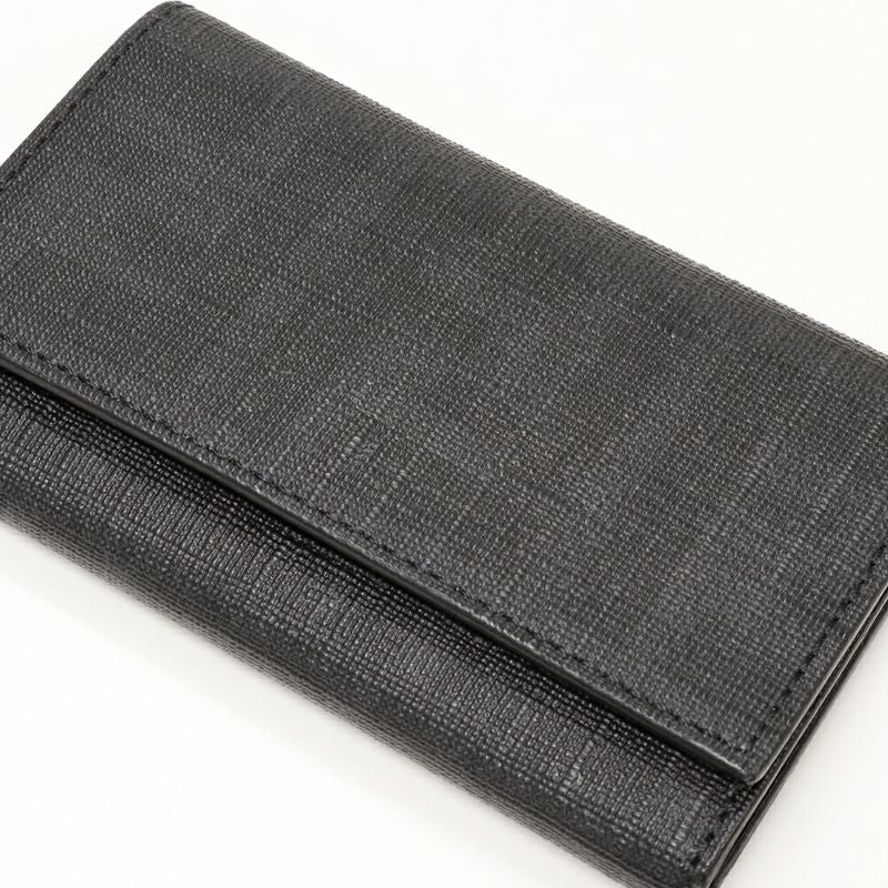 Fendi 6-stack Key Case Zucca PVC Canvas Black 8ap079 00vre F0xb8