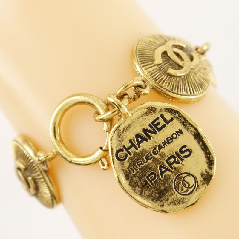 Chanel Coco Mark 31 RUE Cambon Vintage Gold Plated Ladies 40g Bracelet