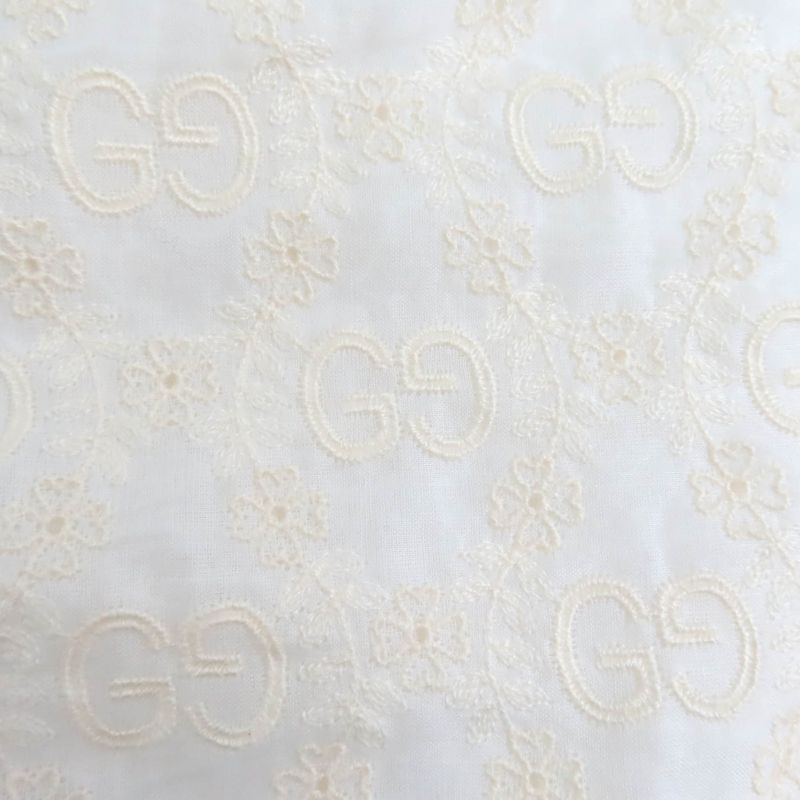 Gucci 619507 100% Cotton GG Pattern Lace Shorts Bottoms Ivory 42 Made In Italy