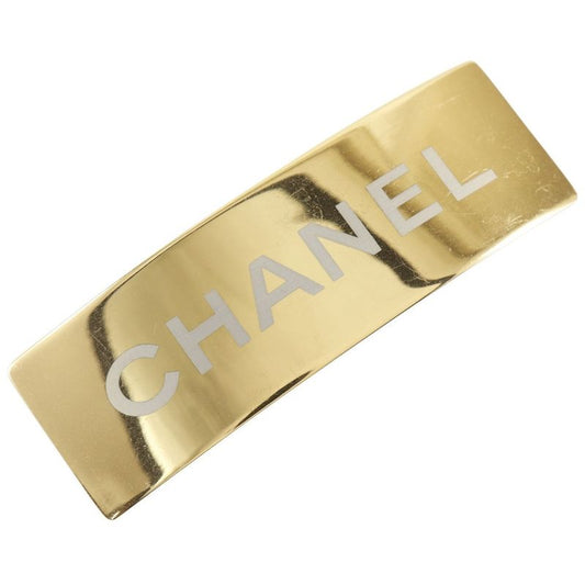 Chanel Logo Gold Plated Women's Barrette