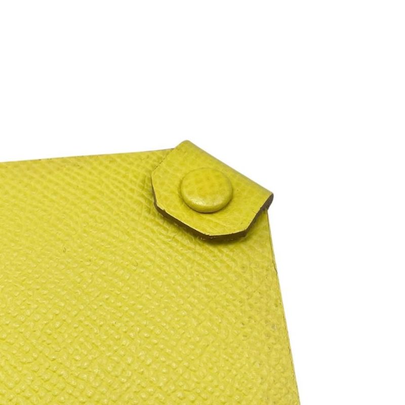 Hermes Pass Port Case Tarmac PM X Engraved Yellow Silver Hardware Hermes