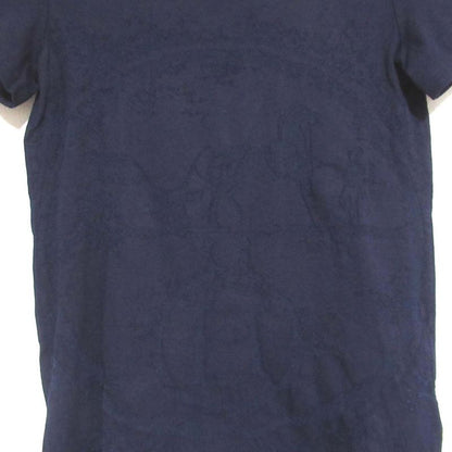 Hermes Exlibris Short Sleeve Crew Neck T-Shirt Size 34 Navy Women's Used