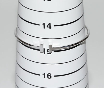 Tiffany & Co Bracelet Bangle 18K White Gold T Narrow Wire Bracelet Small